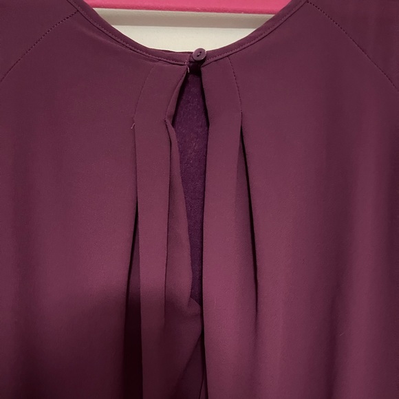 Cameo Semi Sheer Blouse with keyhole back and three quarter inch sleeves - Picture 4 of 4